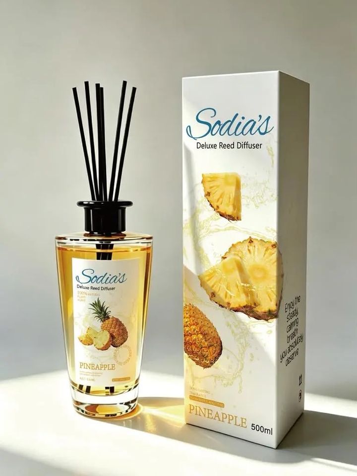 Sodia's Deluxe Reed Diffuser, Pineapple